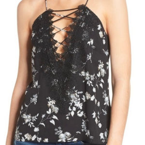 WAYF Black Floral Printed Laced  Women's XXL
